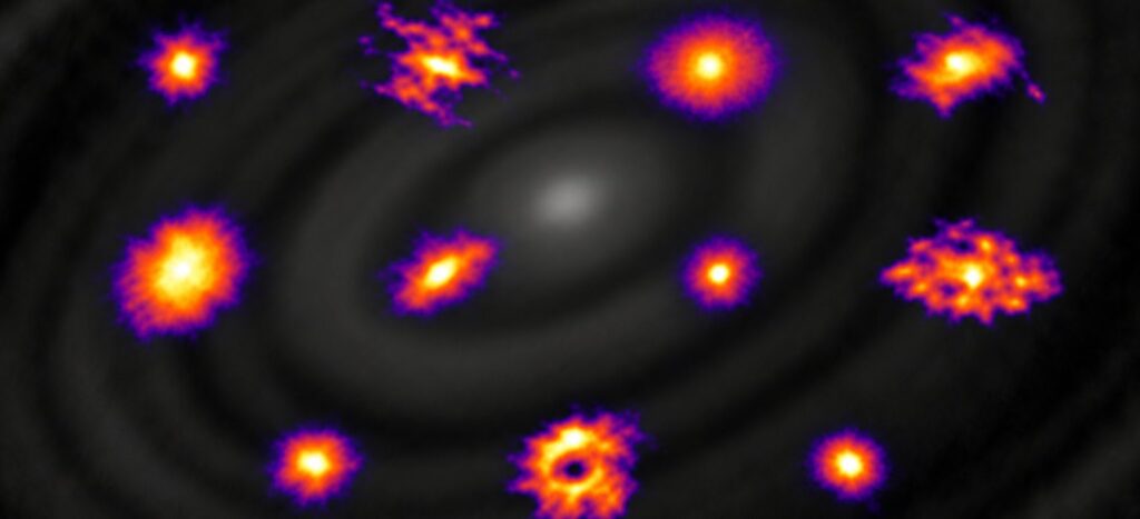 Header graphic for the ALMA release on hidden structures in the smallest planet-forming disks