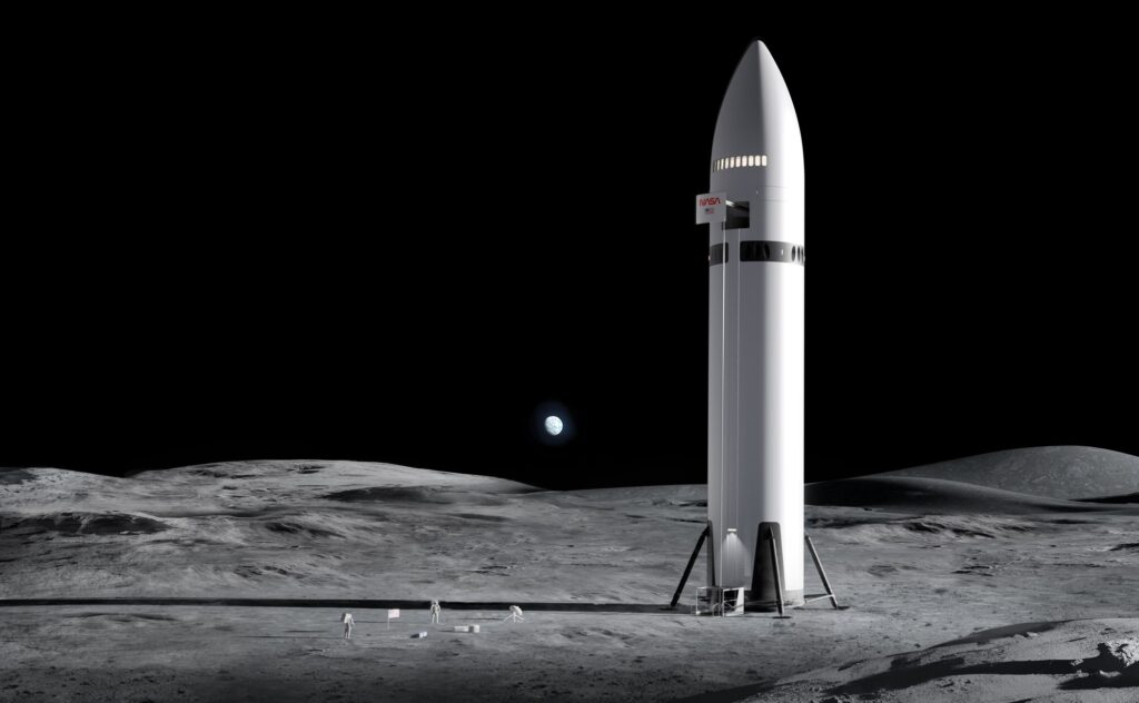 Starship will wait in Earth orbit for Orion; Blue Moon takes a polar route