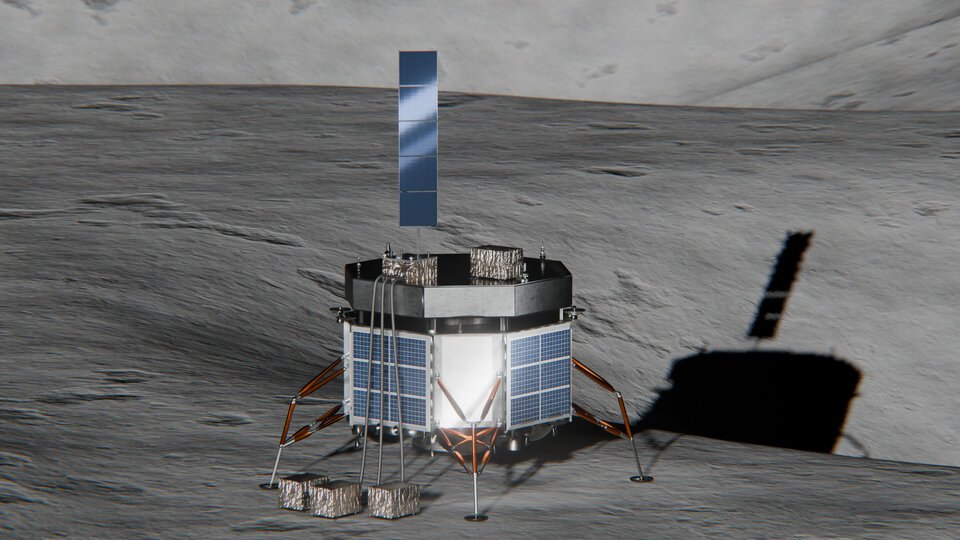 OASIS lunar service station shown on the Argonaut lander