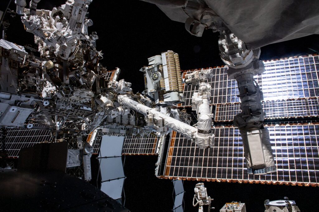 A Roll Out Solar Array deploying on the International Space Station in 2022