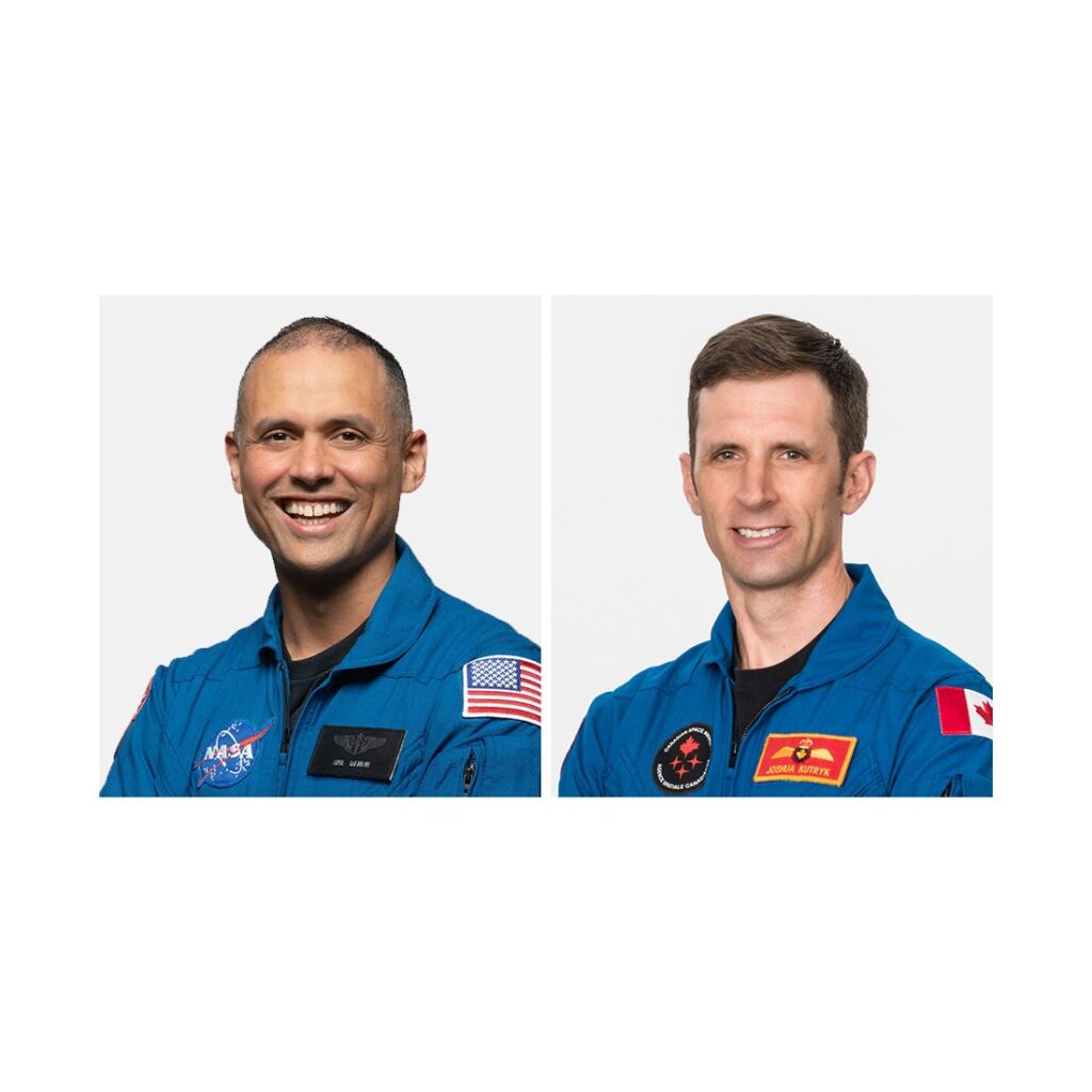 Menon and Kutryk to fit a new roll-out solar array to the station's port truss