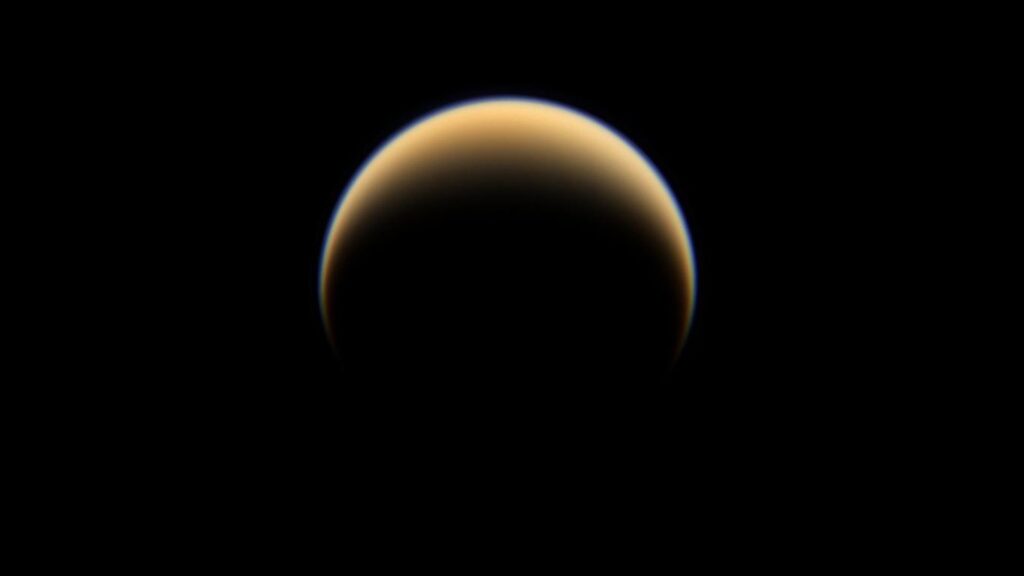 Cassini view of Titan's north pole region