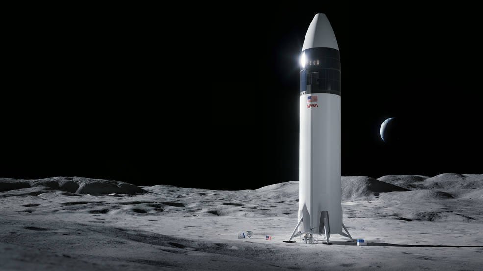 Artist's concept of a human landing system on the Moon for Artemis