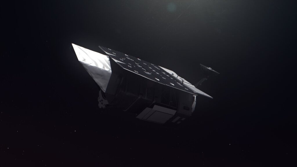 Illustration of the Nancy Grace Roman Space Telescope in space