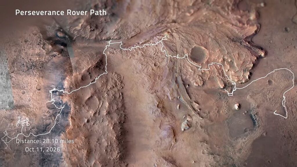 Perseverance passes 28.10 miles on Mars, beating Opportunity’s record in a third of the time