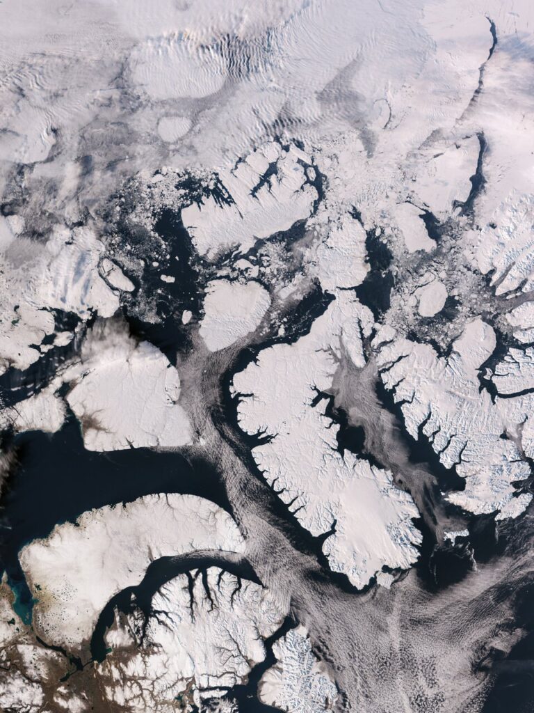 Sentinel-3C view of part of the Canadian Arctic Archipelago west of Greenland