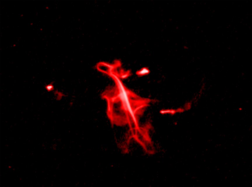 The Treble Clef radio source in LOFAR radio data, the shape that gave it its nickname