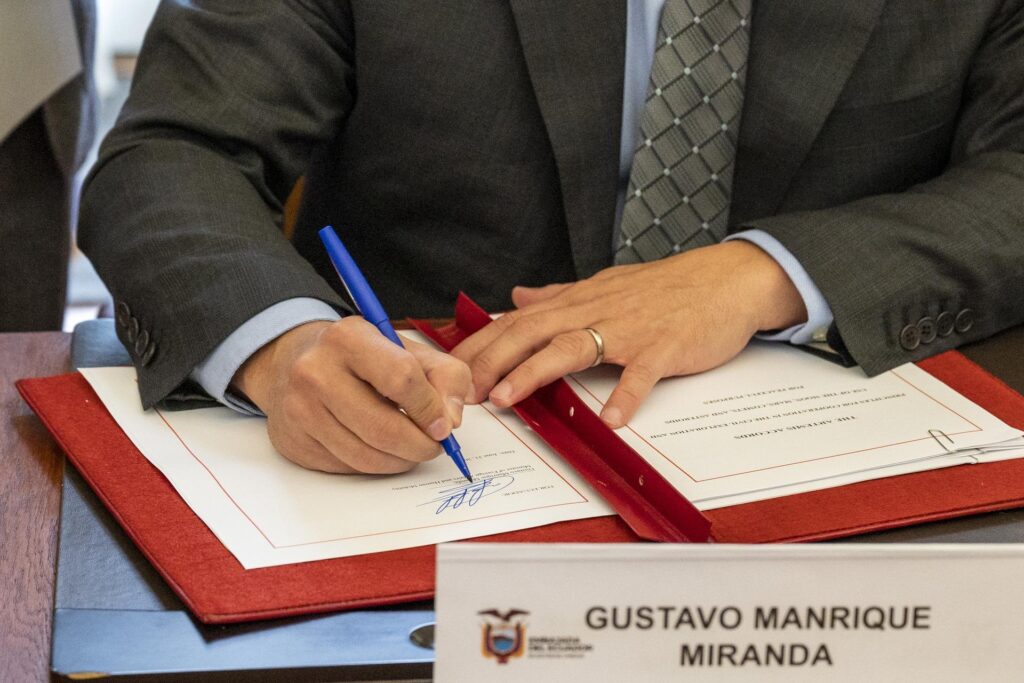 Ecuador Artemis Accords Signing